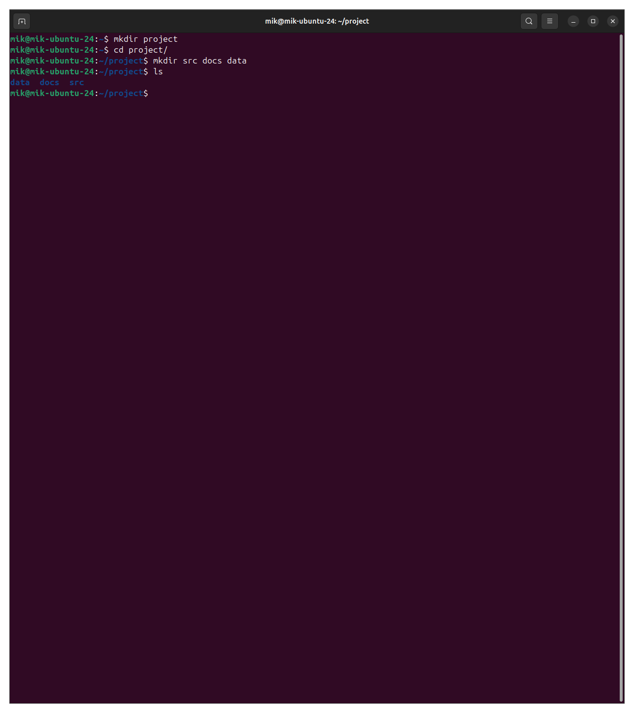 folders terminal nested